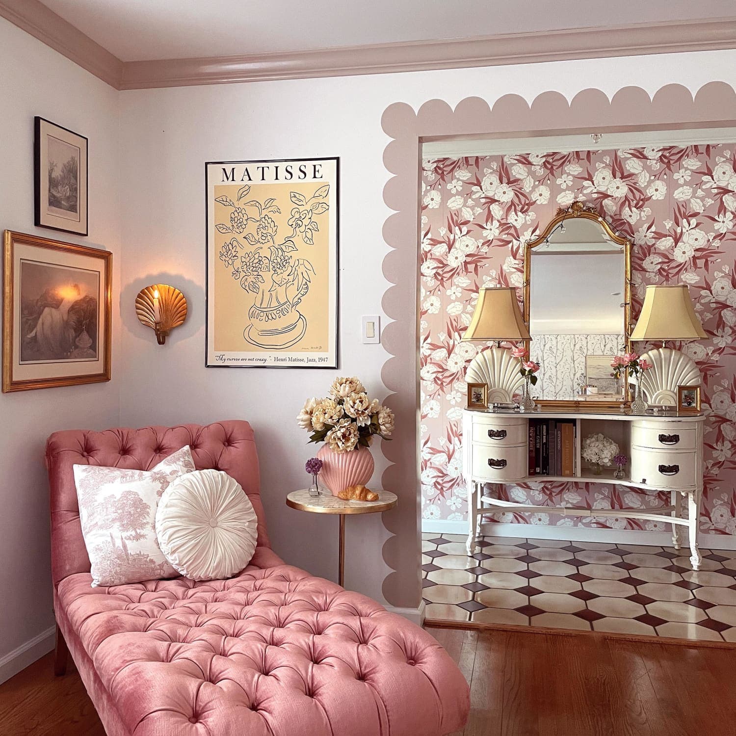 Aesthetic room with curated decor