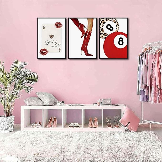 3. DIY Cherry Red Wall Art