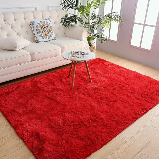 7. Cherry Red Accent Rug