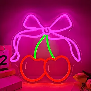 2. Cherry Red Neon Sign