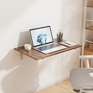 2. Wall-Mounted Foldable Desk