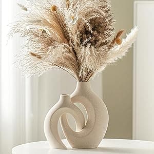 5. Ceramic Vase with Dried Pampas Grass