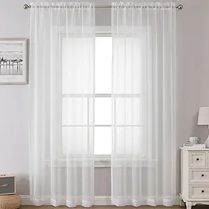21. Sheer White Curtain Panels