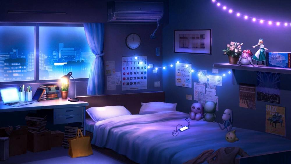 Aesthetic Room Setup with RGB Lights